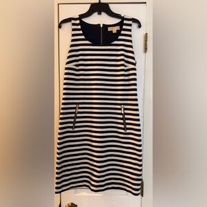Michael Kors Navy and White Striped Dress